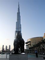 Burj Khalifa & Botero Statue